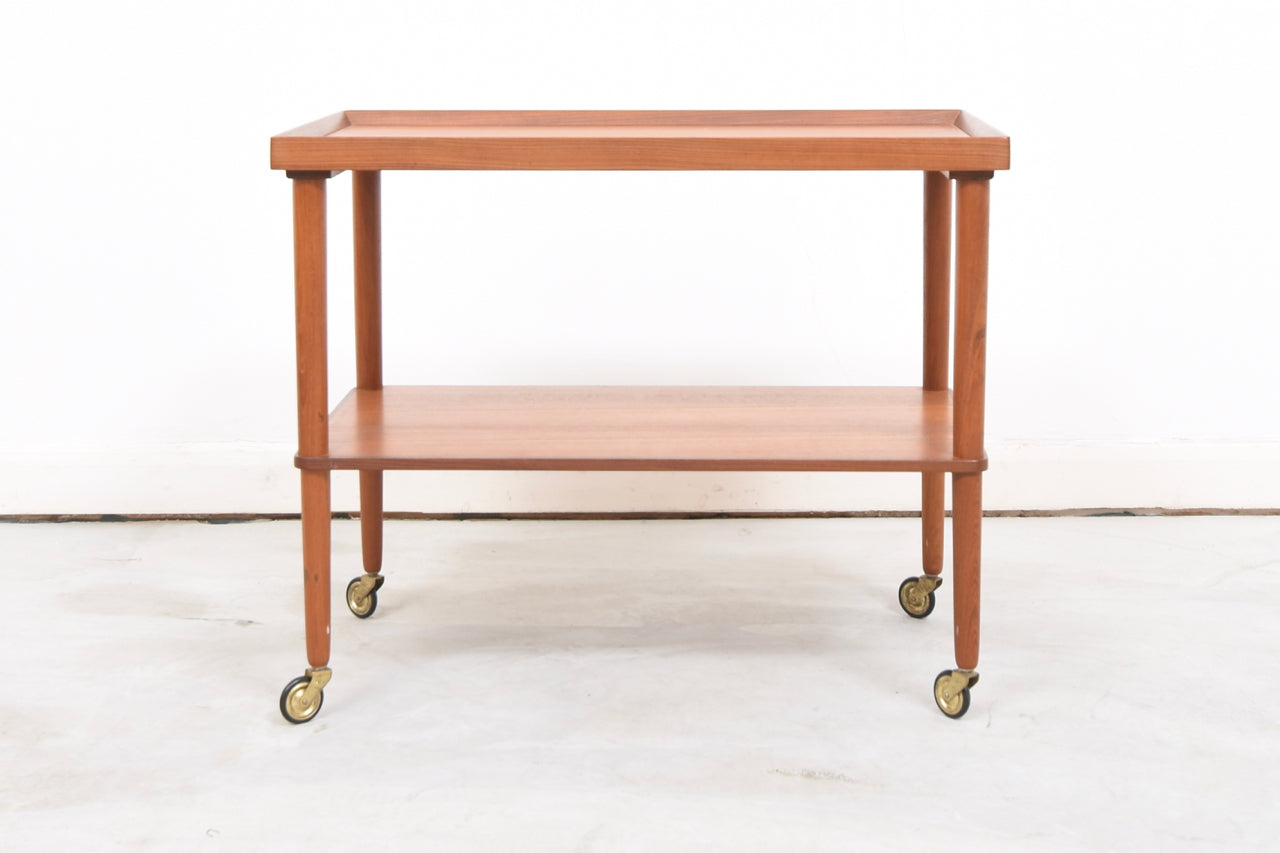 Teak trolley table