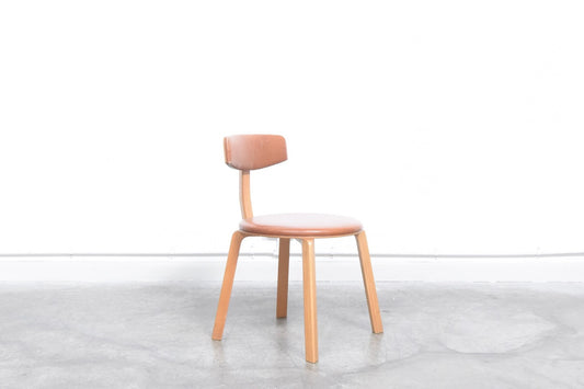 Leather + oak chair by Karl Andersson