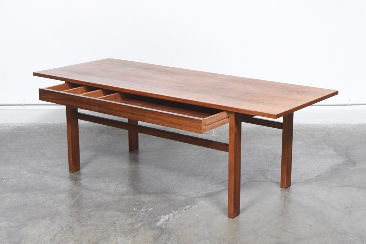 Rosewood coffee table with drawer