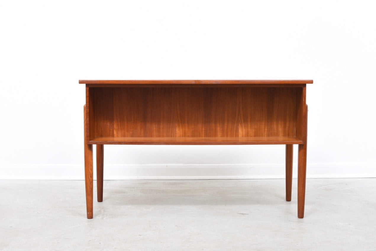 Twin pedestal desk in teak