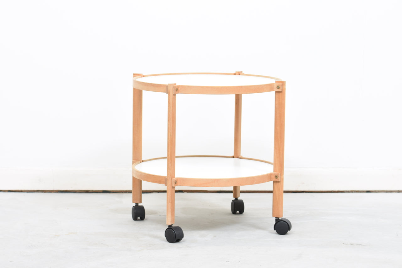 Oak + laminate trolley table