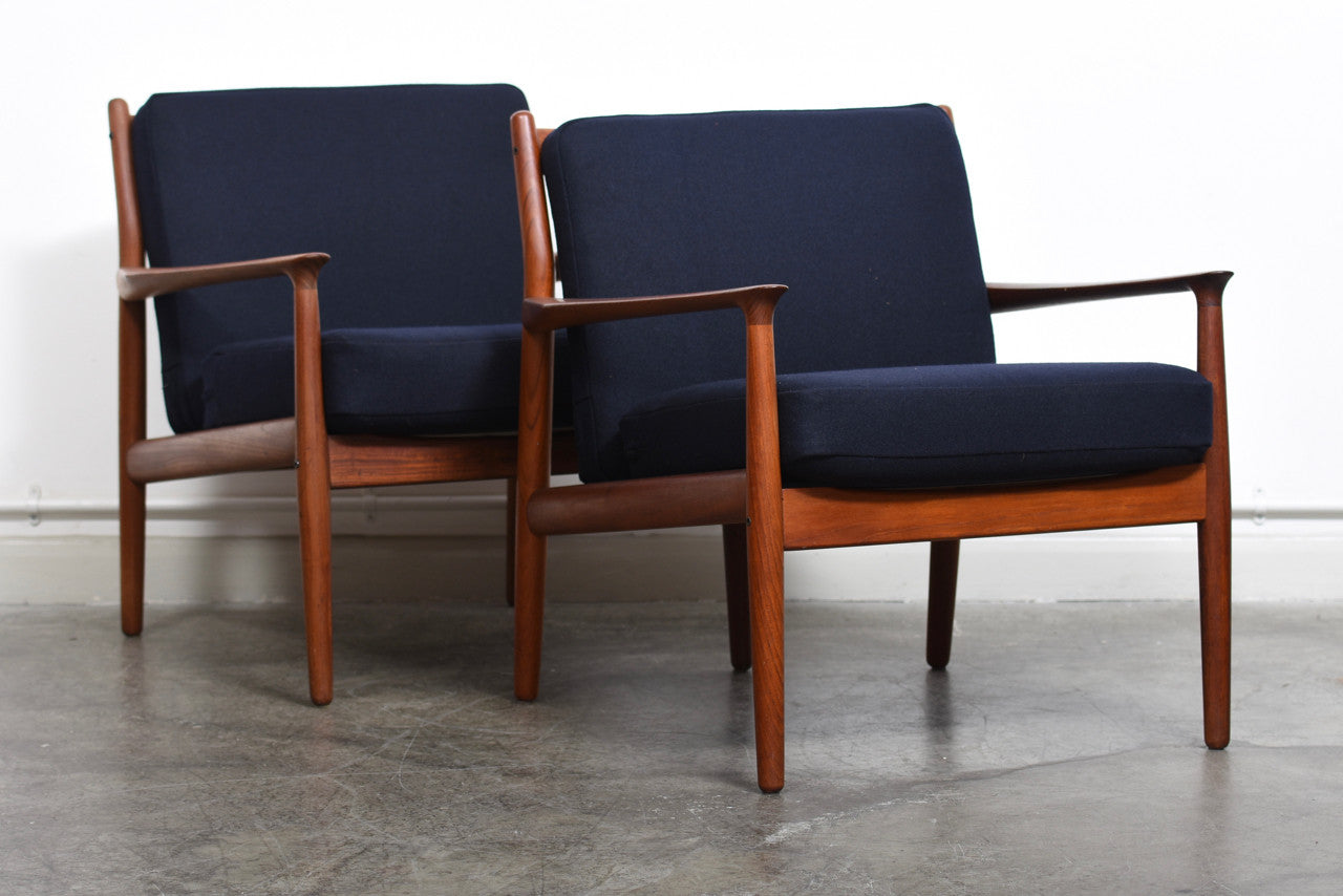 Two available: Teak lounger by Grete Jalk for Glostrup