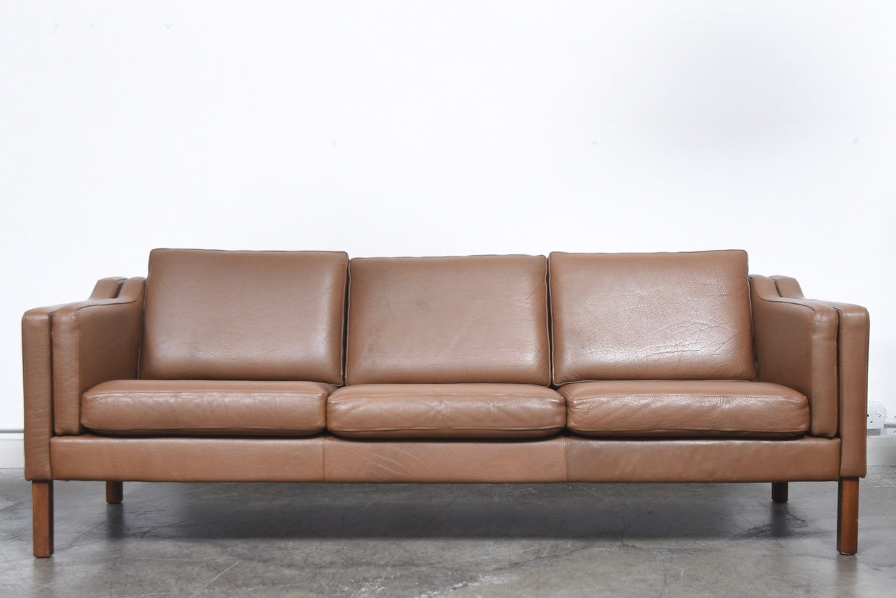 Three seat leather sofa