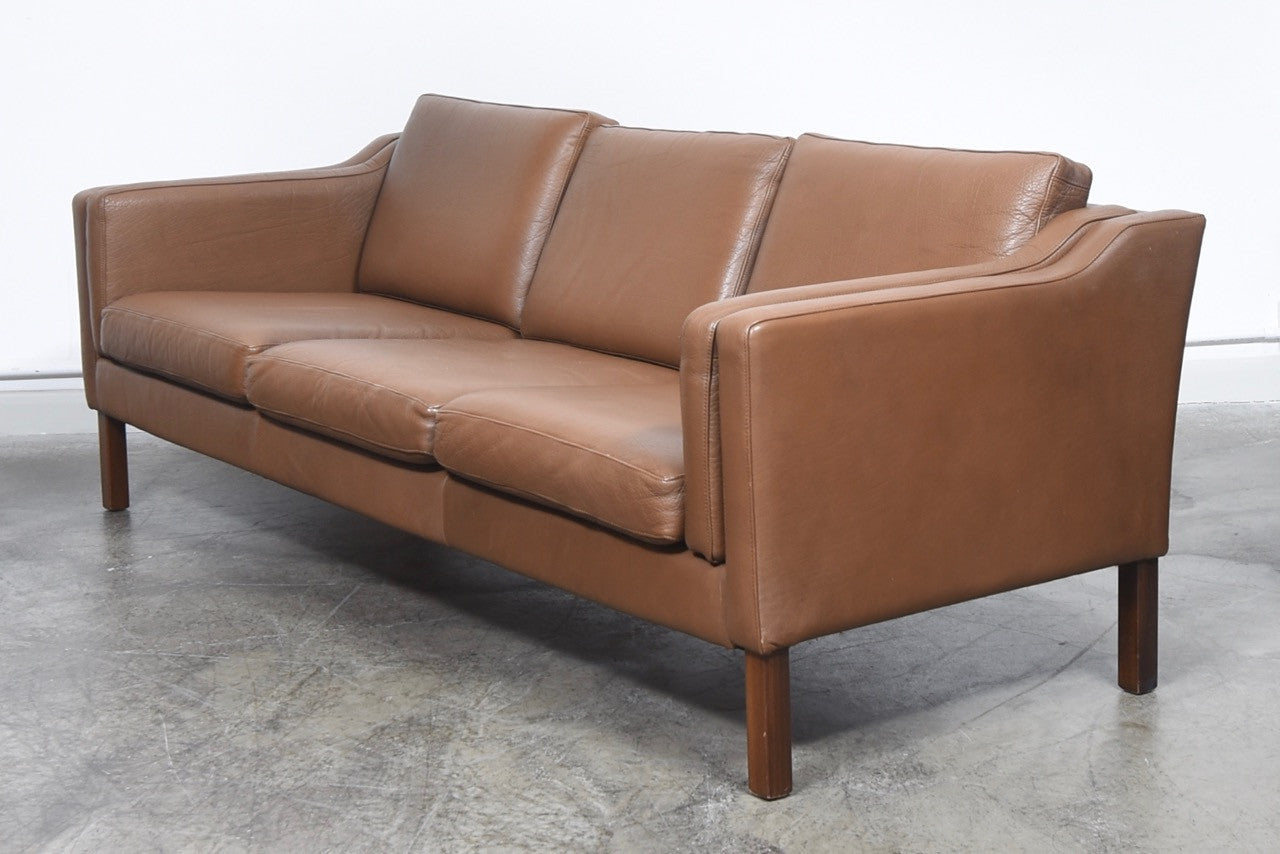 Three seat leather sofa