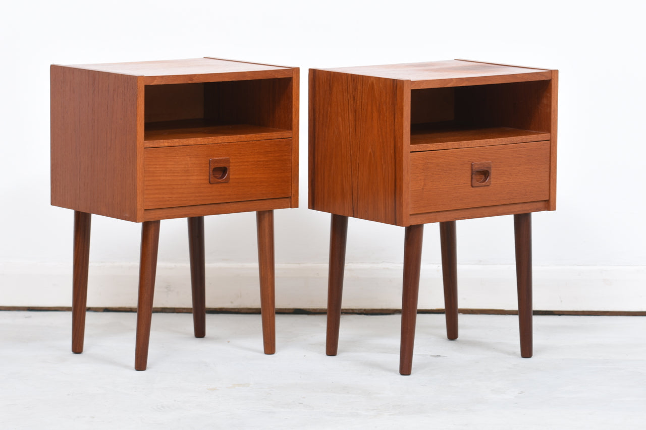 Pair of 1960s teak bedside tables