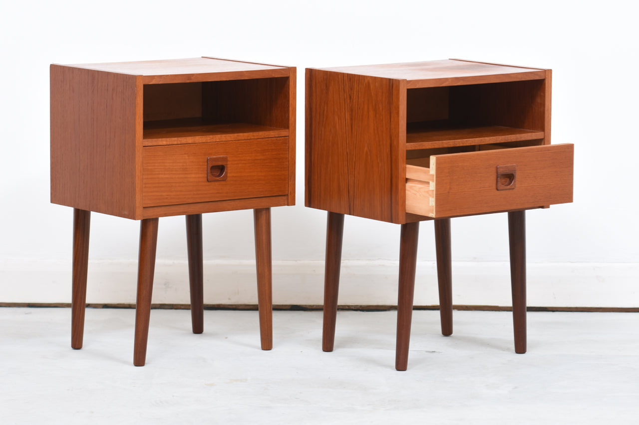 Pair of 1960s teak bedside tables