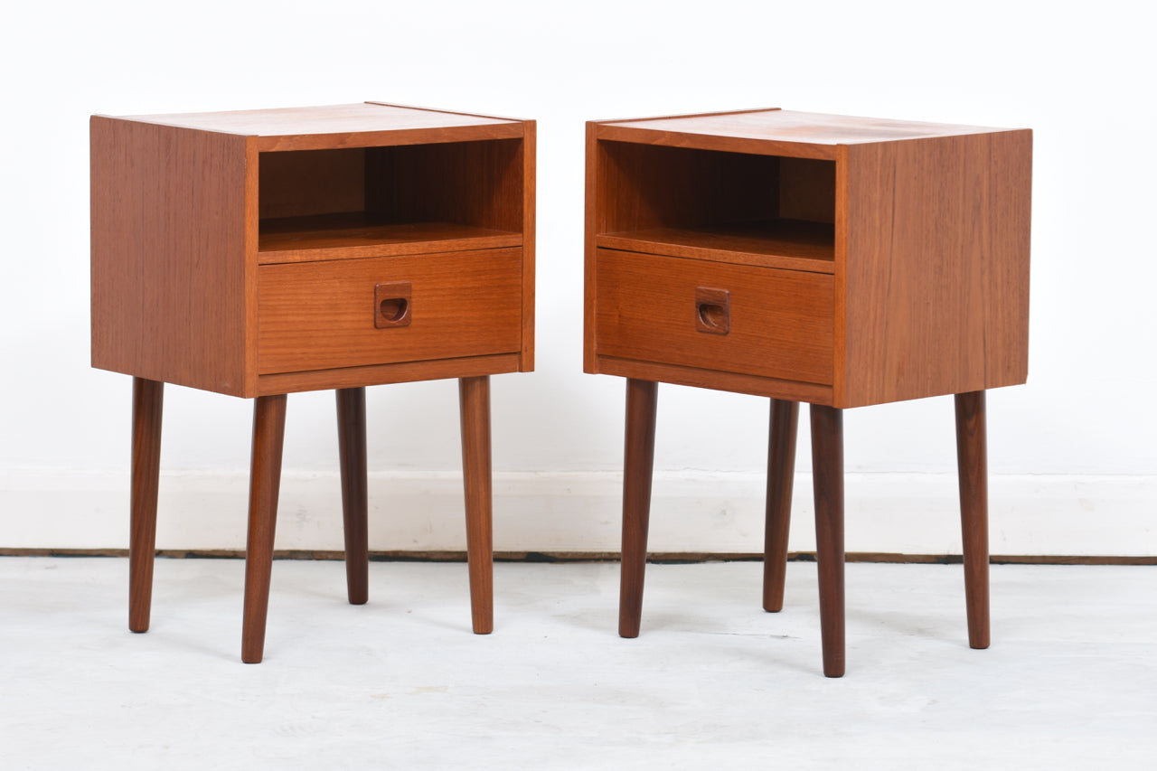 Pair of 1960s teak bedside tables