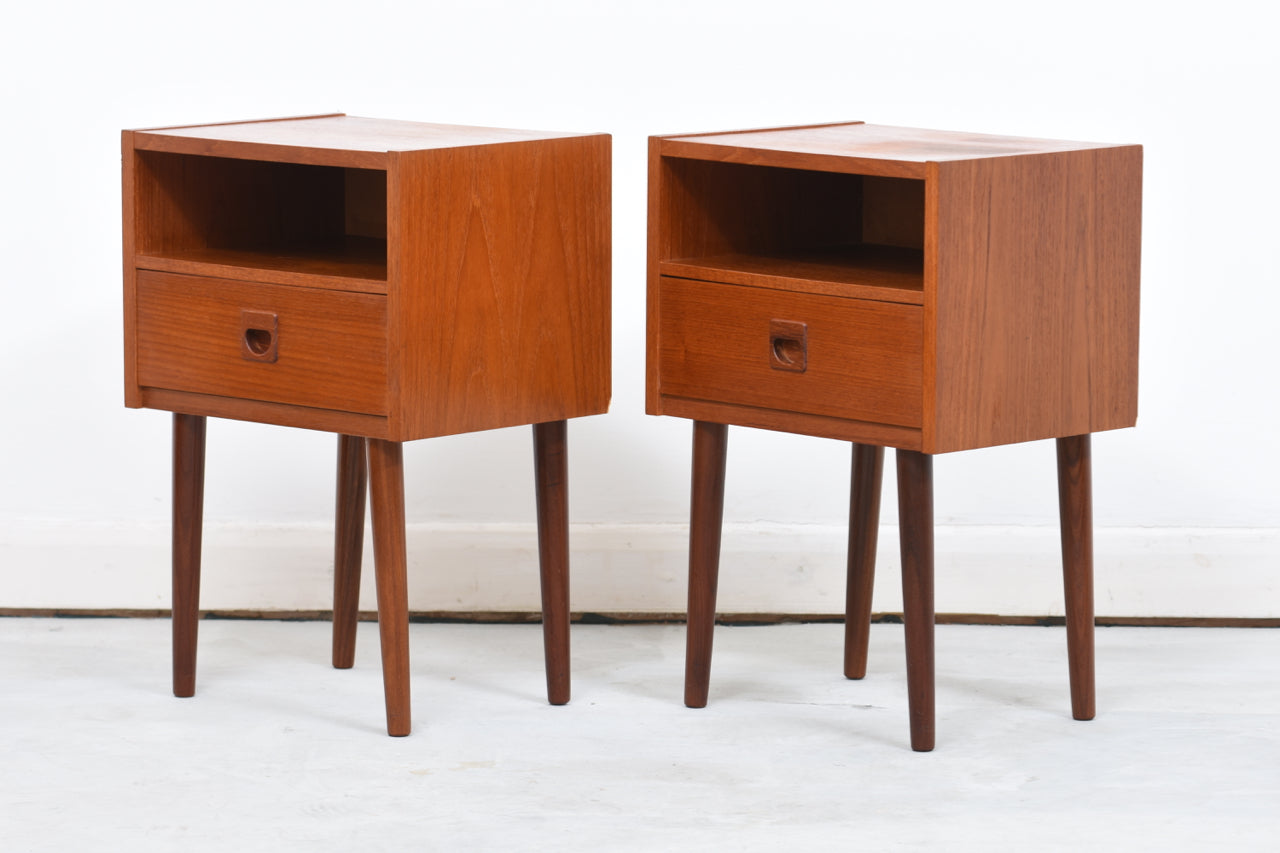 Pair of 1960s teak bedside tables