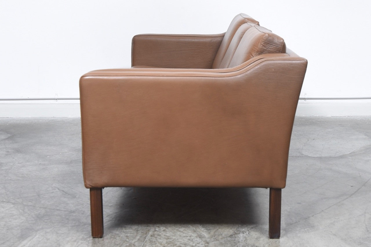 Three seat leather sofa