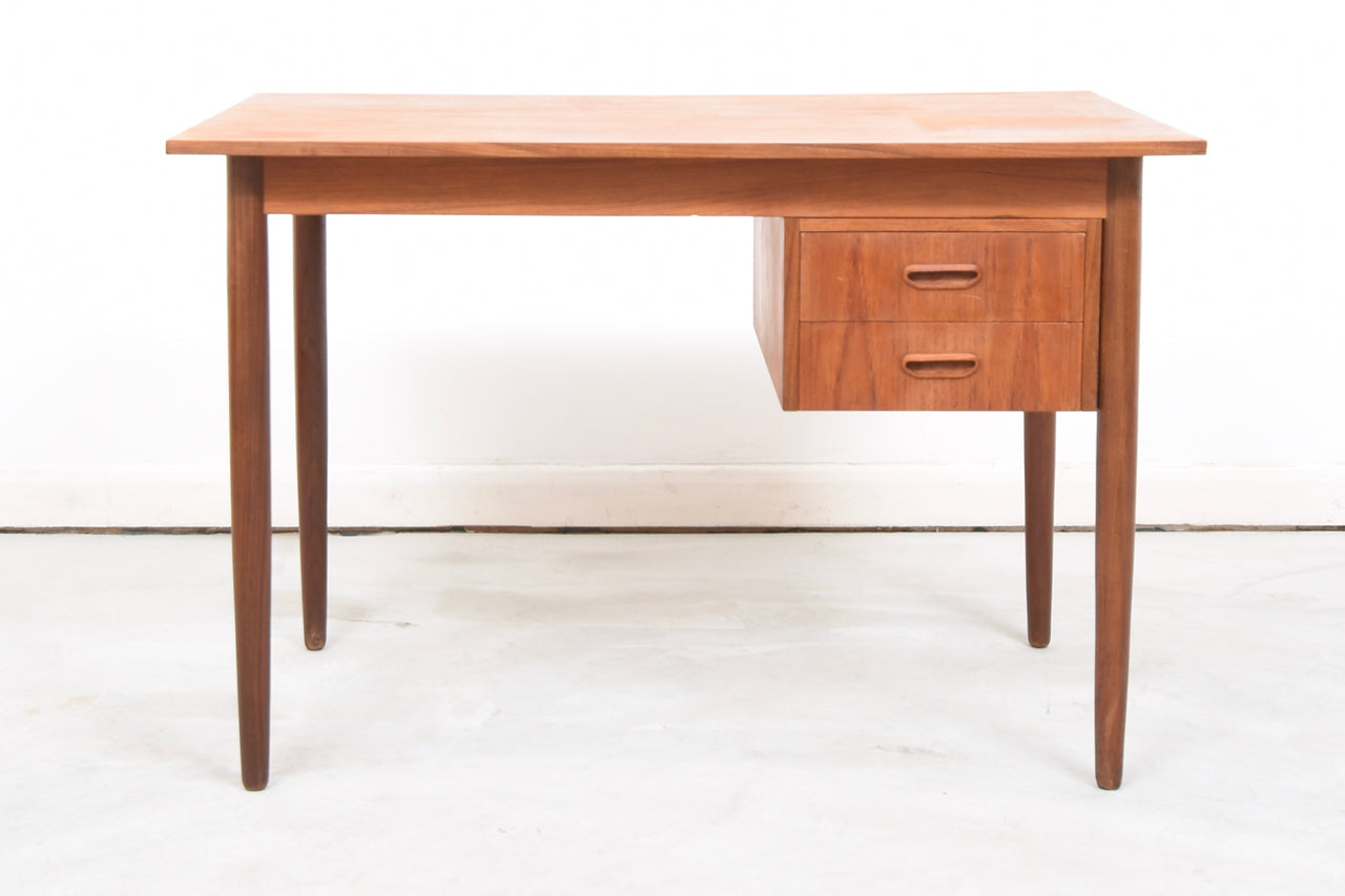 Teak desk with sliding pedestal