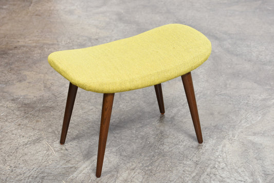 Foot stool with wool upholstery