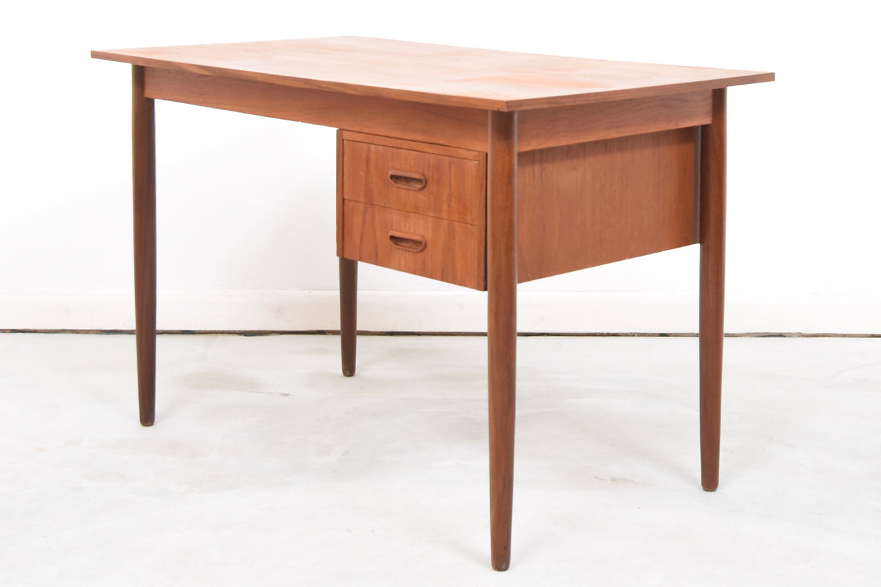 Teak desk with sliding pedestal