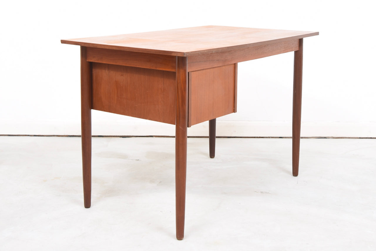 Teak desk with sliding pedestal