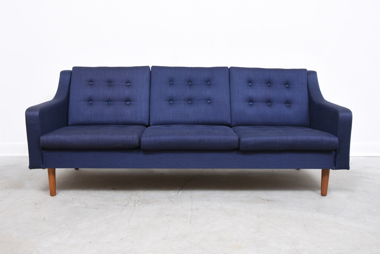 Three seat sofa in taffeta