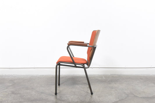 Two available: Teak + steel chair by MH Stålmøbler
