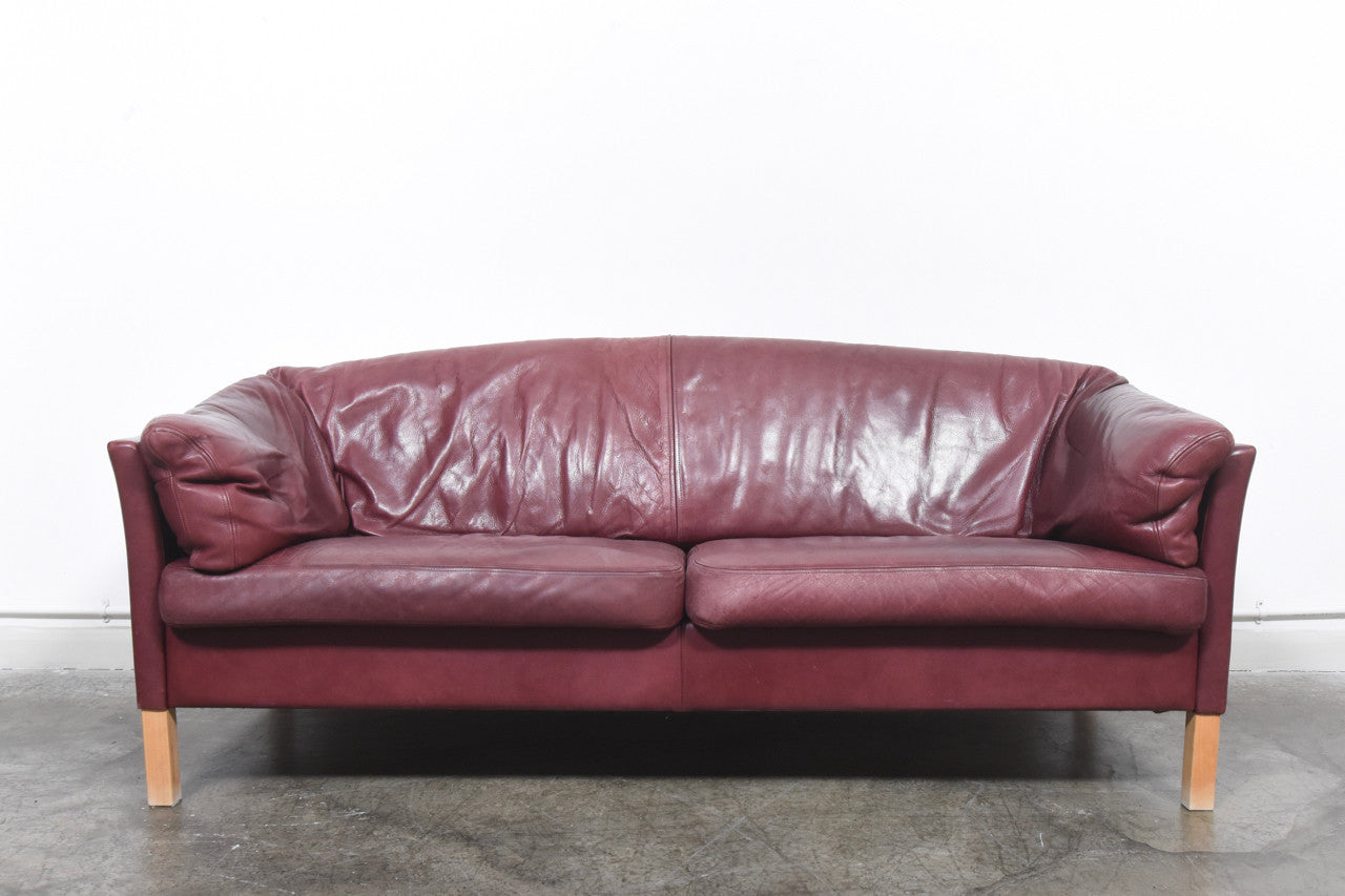 Leather sofa by Mogens Hansen