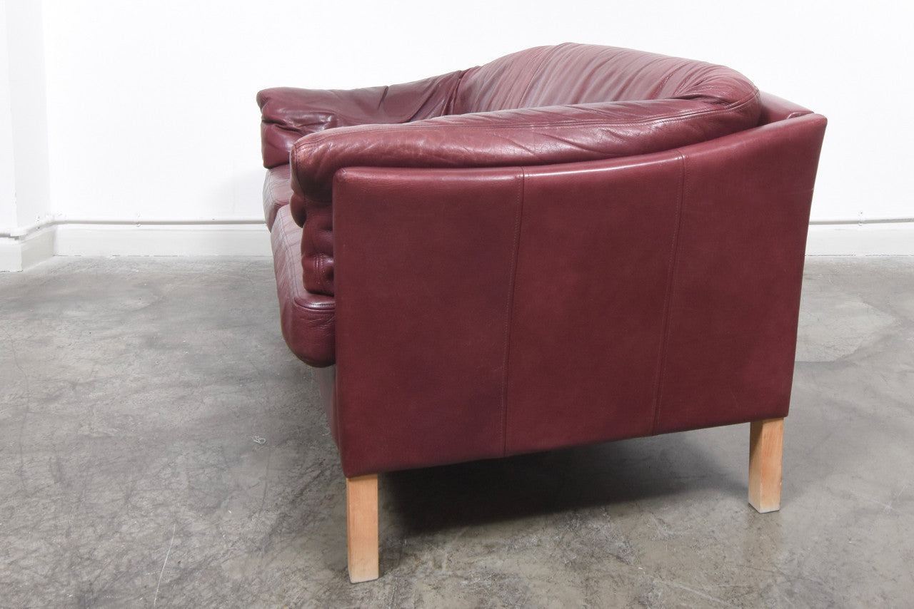 Leather sofa by Mogens Hansen