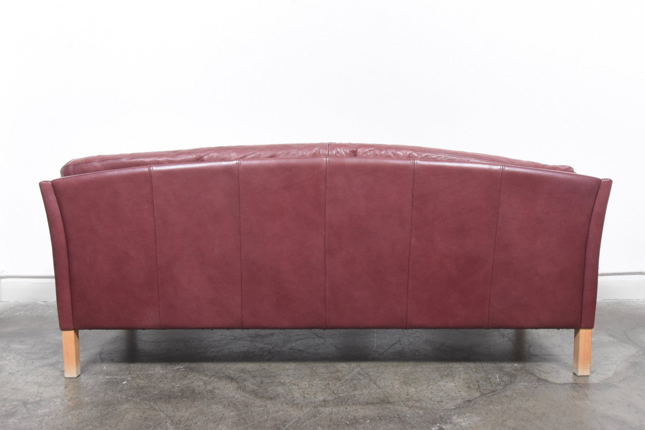 Leather sofa by Mogens Hansen