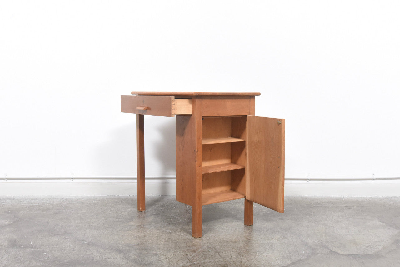 Narrow oak desk