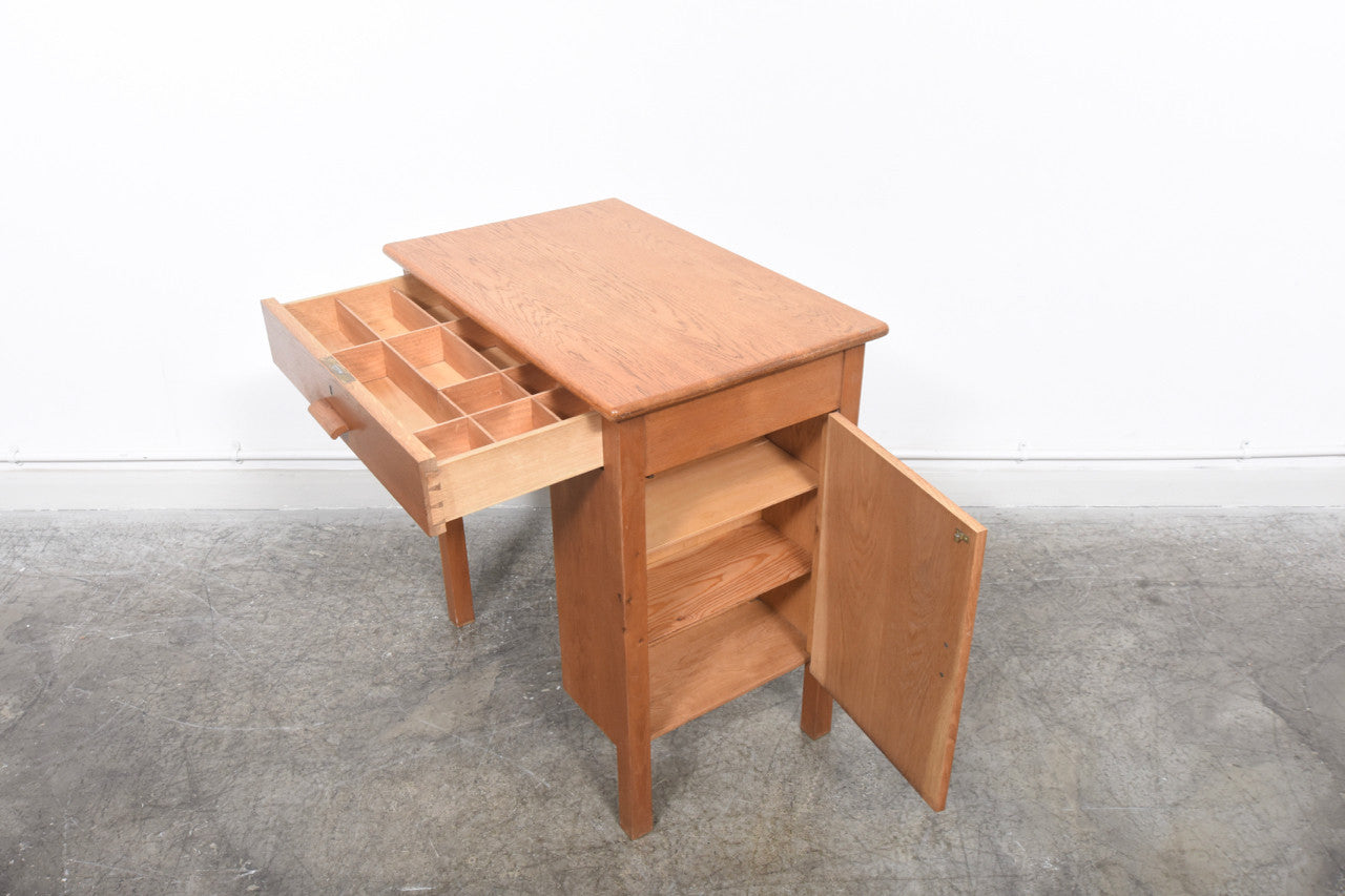 Narrow oak desk