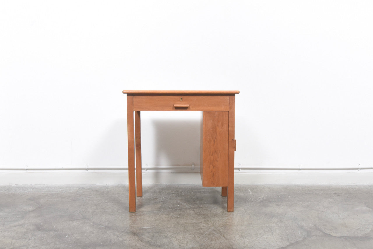 Narrow oak desk