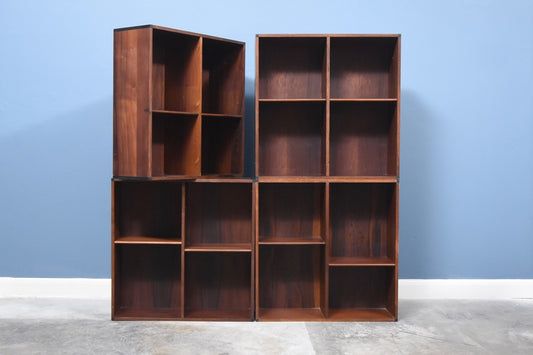 Stacking rosewood storage cabinets