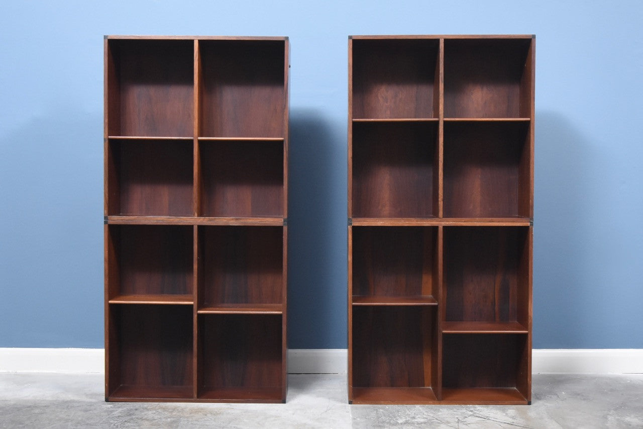 Stacking rosewood storage cabinets