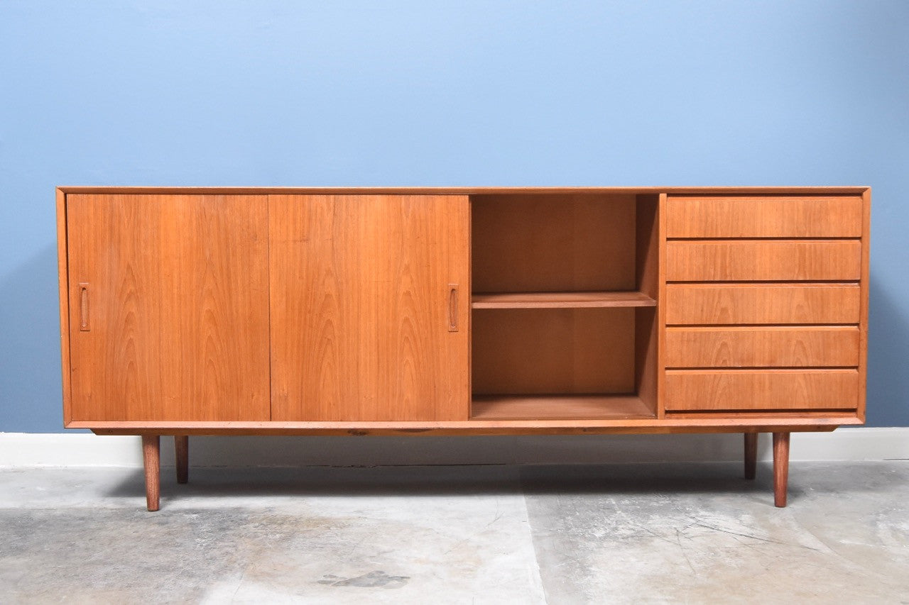 Long teak sideboard