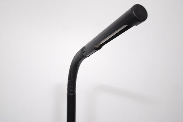 Black floor lamp with adjustable neck