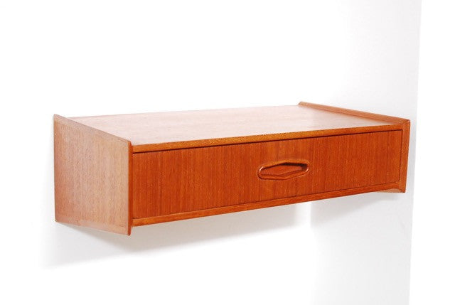 Floating teak drawer