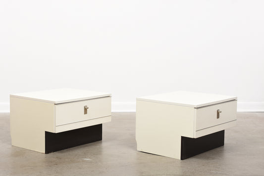 Pair of 1980s bedside tables by DUX