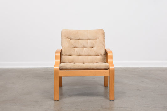 1980s Swedish birch lounger