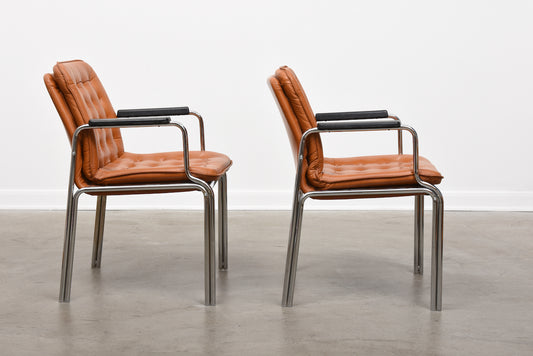 Two available: 1960s armchairs by Kinnarps