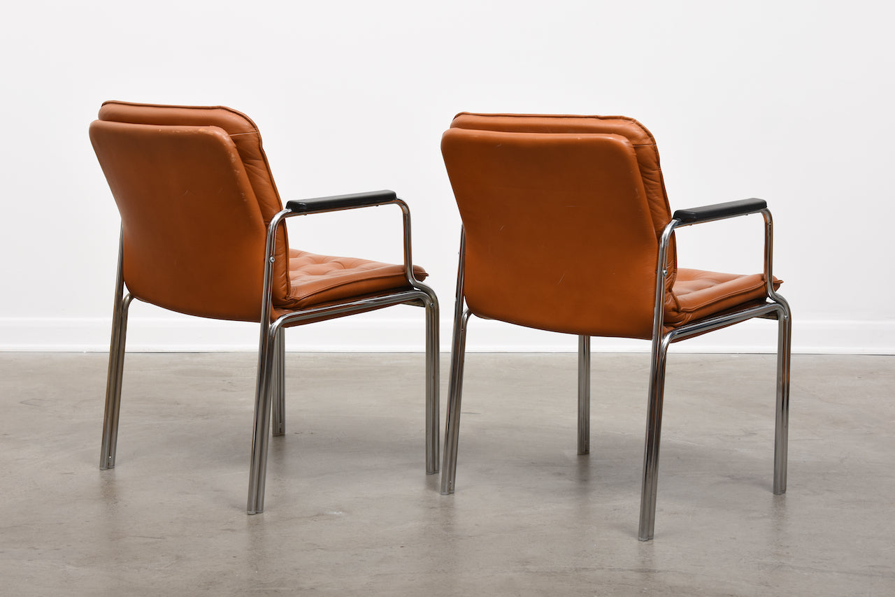 Two available: 1960s armchairs by Kinnarps
