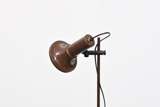 Vintage Danish floor lamp with brown finish