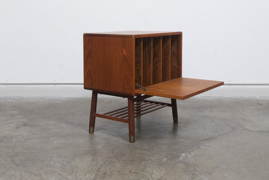 Teak record cabinet