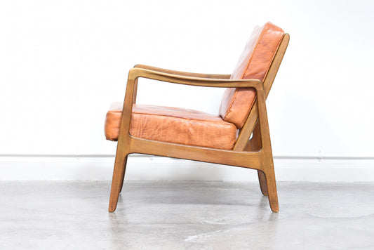 1950s beech lounger by Ole Wanscher