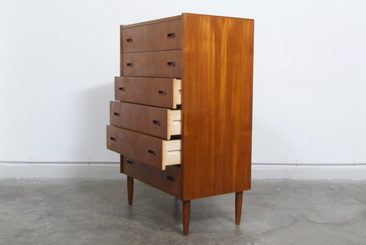 Chest of six drawers in teak