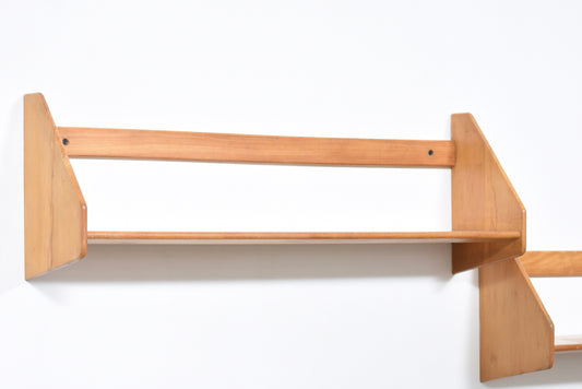 Two available: Floating beech shelves by Hans Wegner