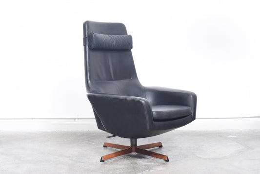 High back reclining lounger by Ib Kofod-Larsen