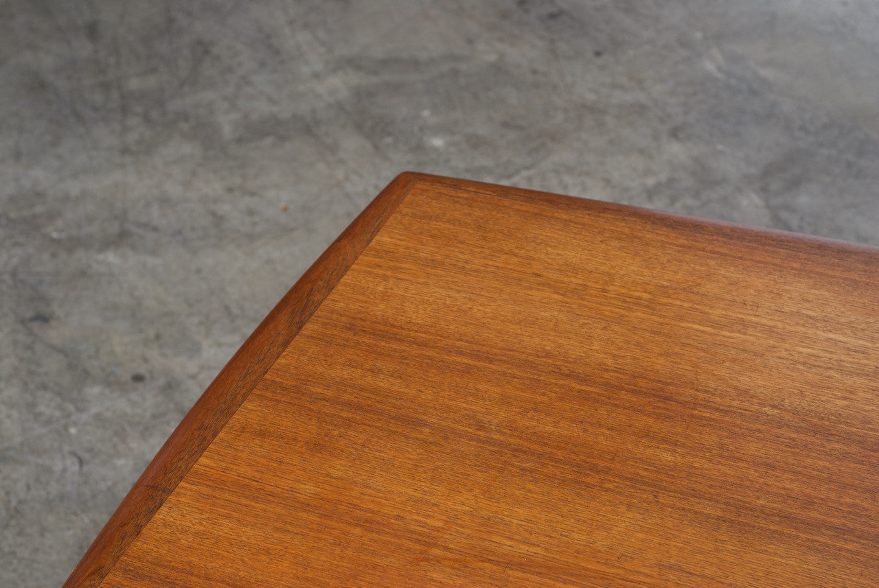 Teak coffee table with magazine shelf