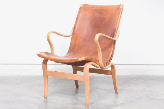 Eva chair by Bruno Mathsson with saddle leather upholstery