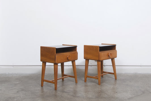 Pair of oak bedside tables