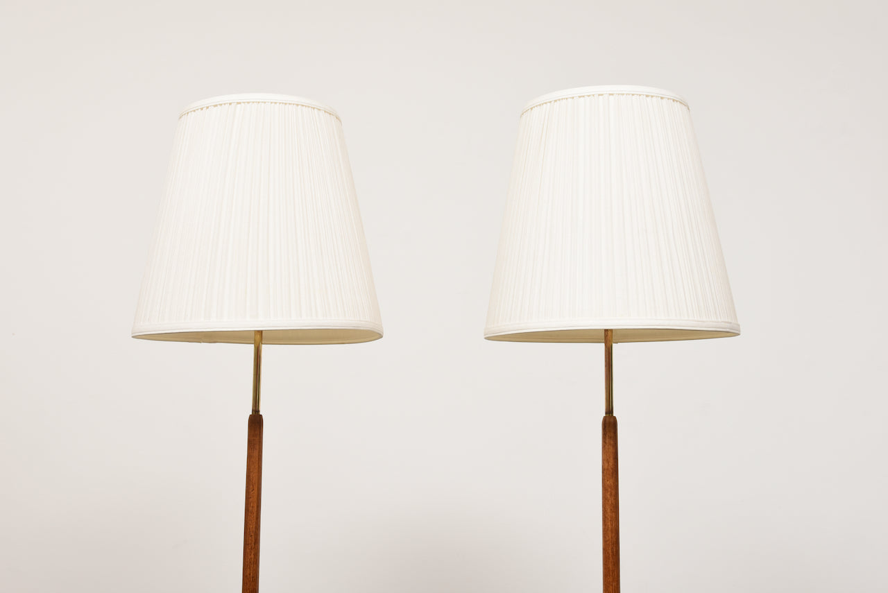 Two available: 1960s Swedish teak floor lamps
