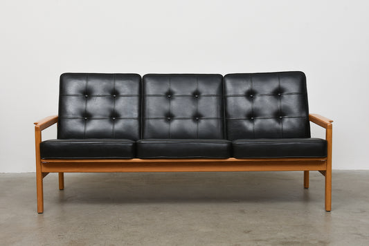 1960s Swedish three seater in oak