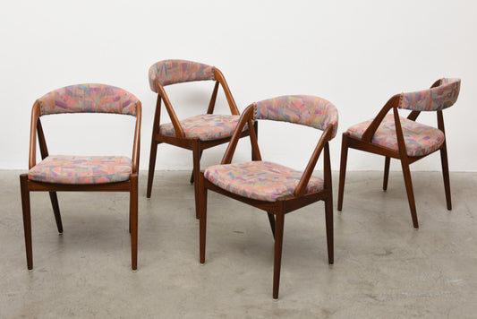 Set of four teak chairs by Kai Kristiansen