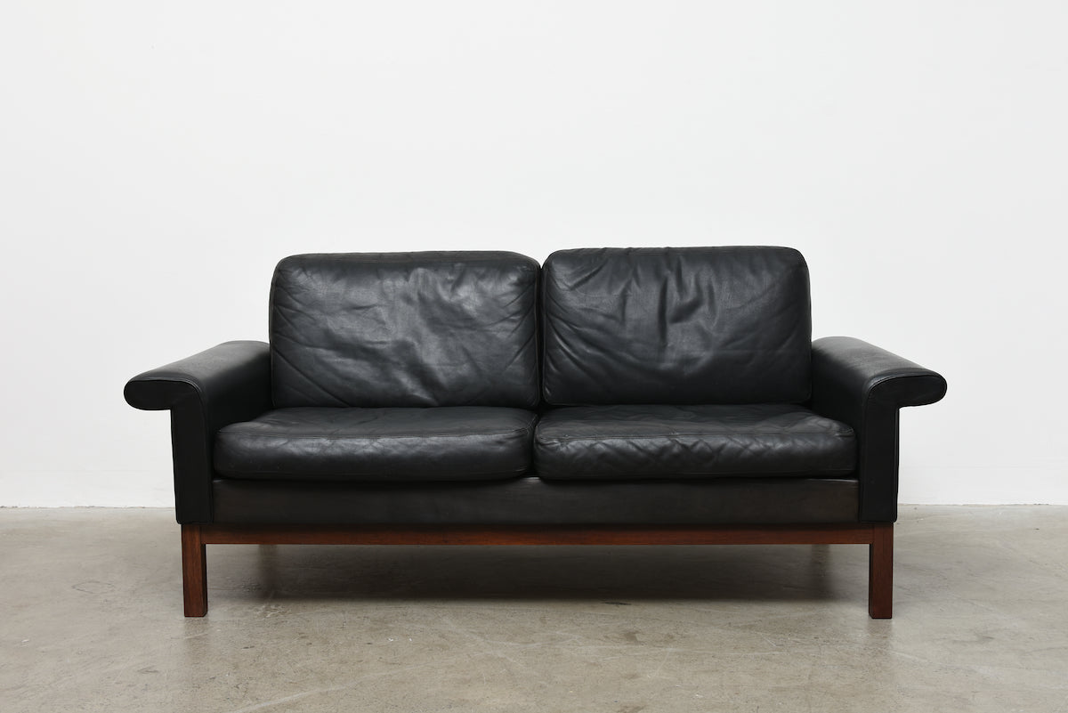 1960s leather two seater by Asko