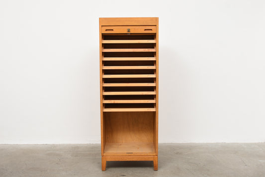 1960s Swedish oak filing unit