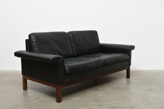 1960s leather two seater by Asko