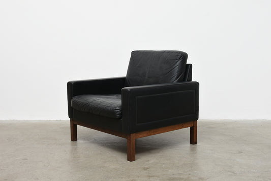 1960s Finnish leather lounger